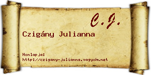 Czigány Julianna névjegykártya