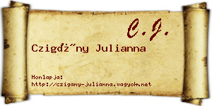 Czigány Julianna névjegykártya